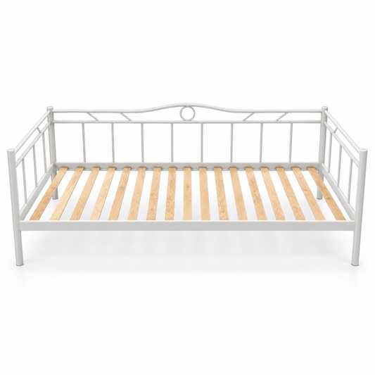 IKEA RAMSTA Day-bed with LURÖY Slatted Bed Base – White – 90 × 200 cm - Al Thahani Furniture