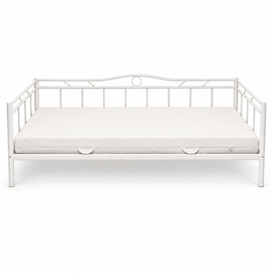 IKEA RAMSTA Single Day-Bed with Mattress – 90 × 200 cm – White - Al Thahani Furniture