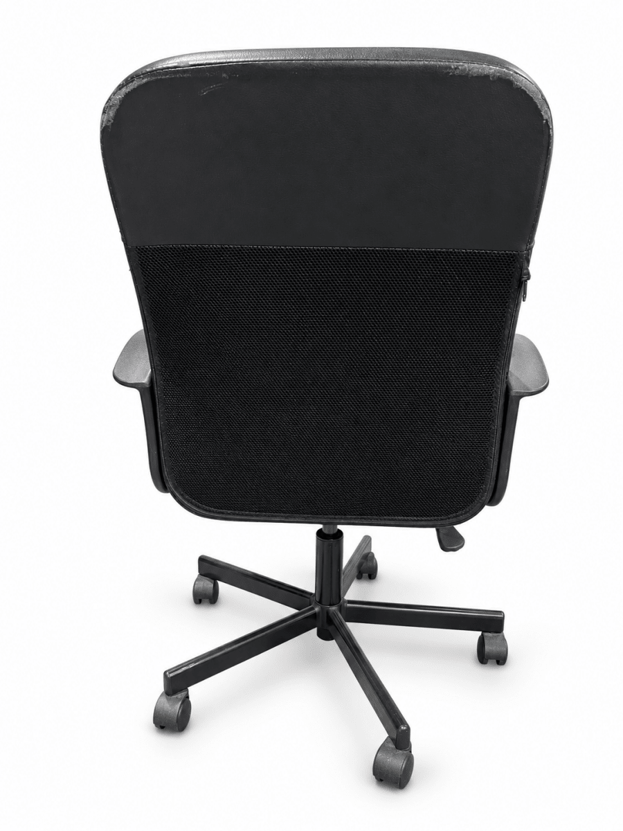 IKEA RENBERGET Swivel Office Chair with Armrests & Adjustable Height – Black - Al Thahani Furniture