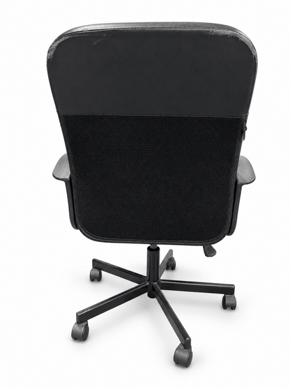 IKEA RENBERGET Swivel Office Chair with Armrests & Adjustable Height – Black - Al Thahani Furniture