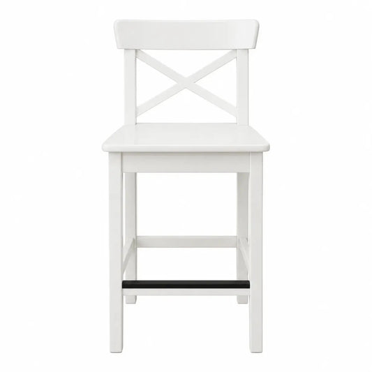 IKEA ROSENTORP Bar Stool with Backrest - used 5 months - Al Thahani Furniture