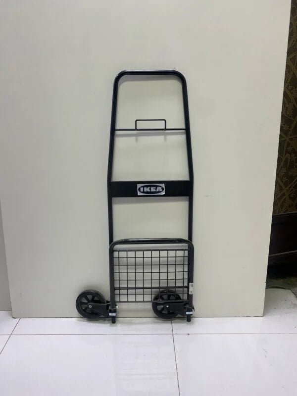 IKEA RULLEBÖR Black Folding Trolley | 50 kg Capacity - althahanifurniture