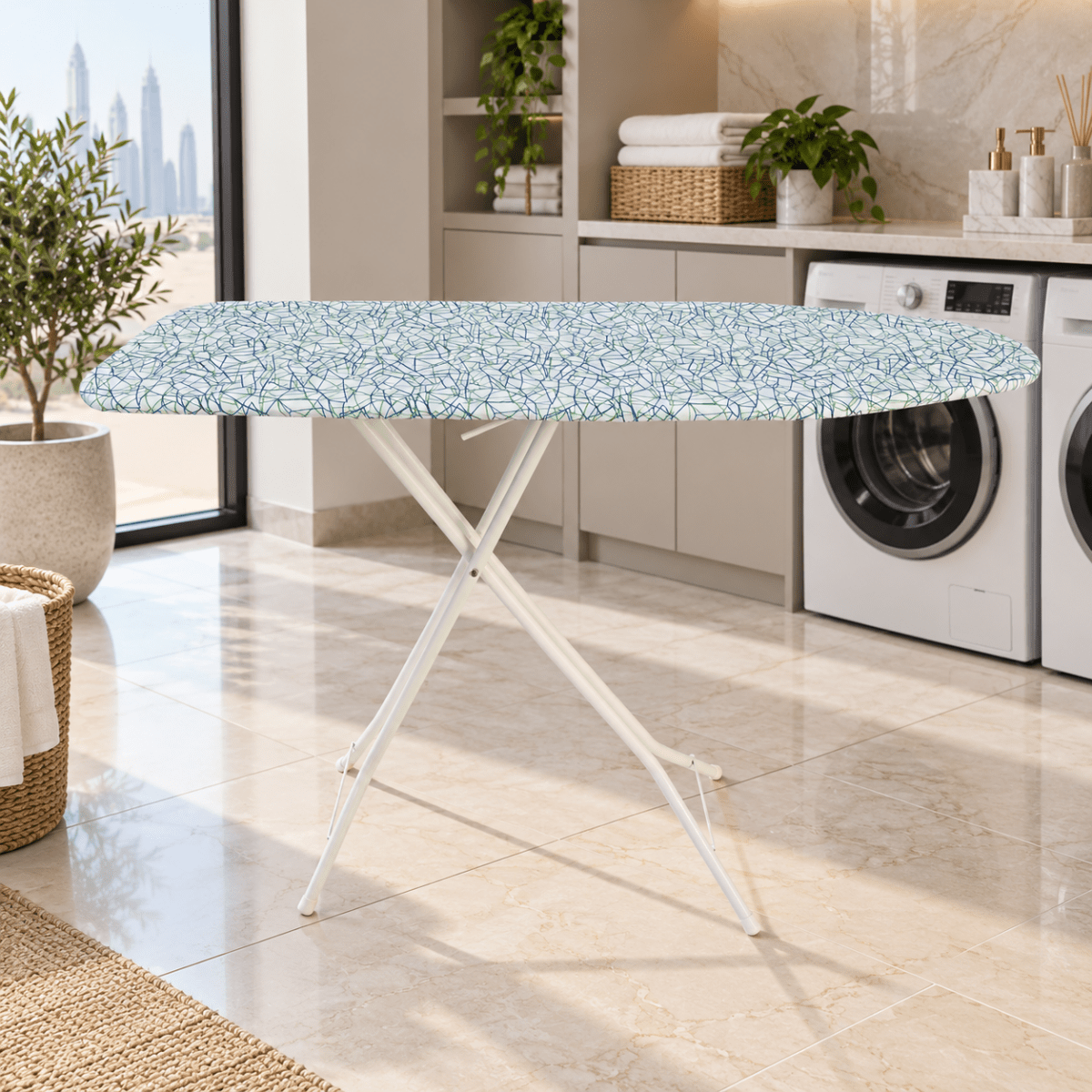 IKEA RUTER Adjustable Ironing Board – White – 108 × 33 cm - Al Thahani Furniture