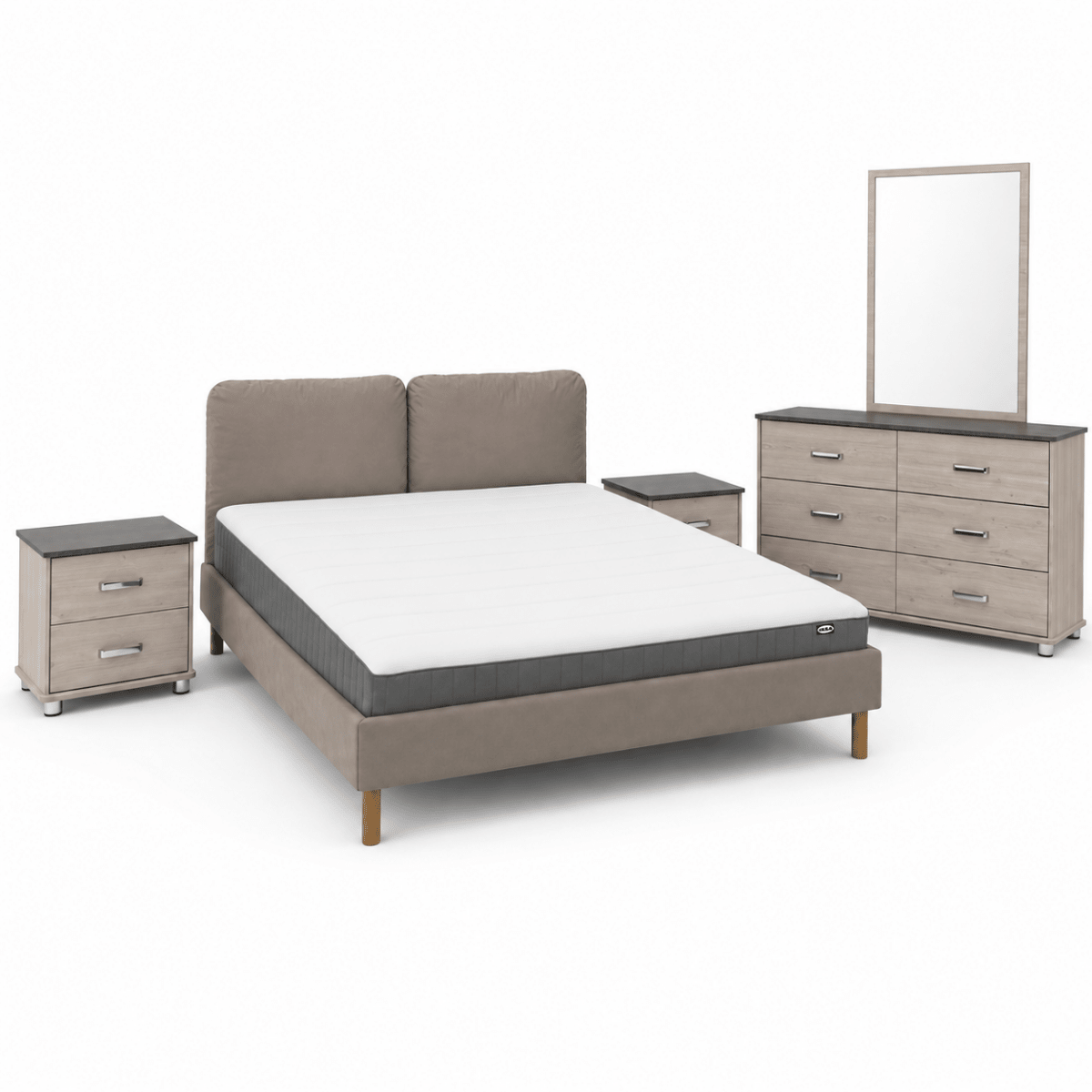 IKEA SAGESUND 5-Piece King Bedroom Set Bundle with Mattress – 180 × 200 cm - Al Thahani Furniture