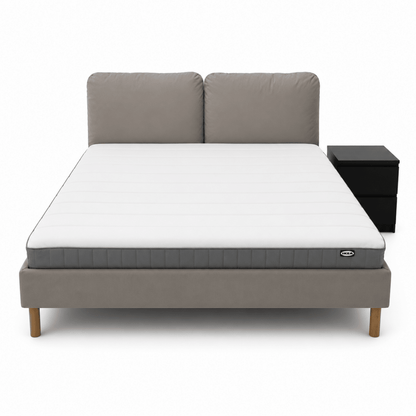 IKEA SAGESUND King Upholstered Bed Set with Mattress, 180x200 cm - used 6 months - Al Thahani Furniture