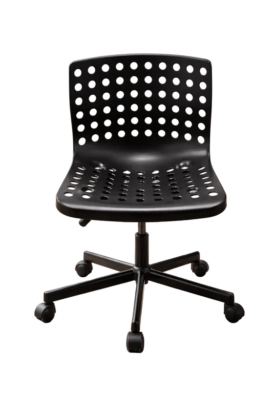 IKEA SKÅLBERG/SPORREN Swivel Chair | Black Plastic Seat | Metal Frame | 360° Swivel - althahanifurniture