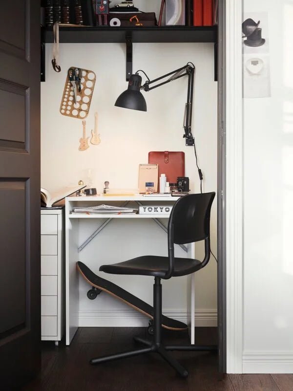 IKEA SMÄLLEN Swivel Chair in Black | Modern Mobility - althahanifurniture