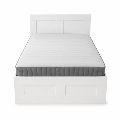 IKEA SONGESAND Queen Bed Set with Mattress, 4 Storage Boxes & Bedside Chest | White - Al Thahani Furniture