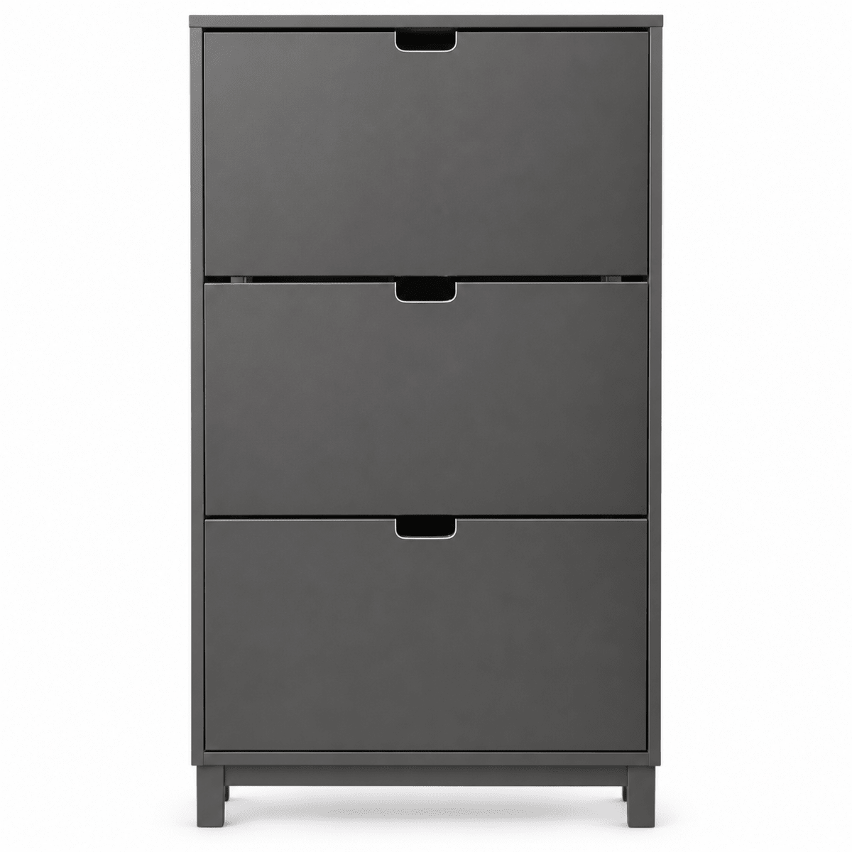 IKEA STÄLL 3-Compartment Shoe Cabinet – Dark Grey – 79 × 29 × 148 cm Al Thahani Furniture