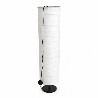 IKEA STRANDAD Floor Lamp | White/Black, Rice Paper Shade, 112 cm - used 3 months - Al Thahani Furniture