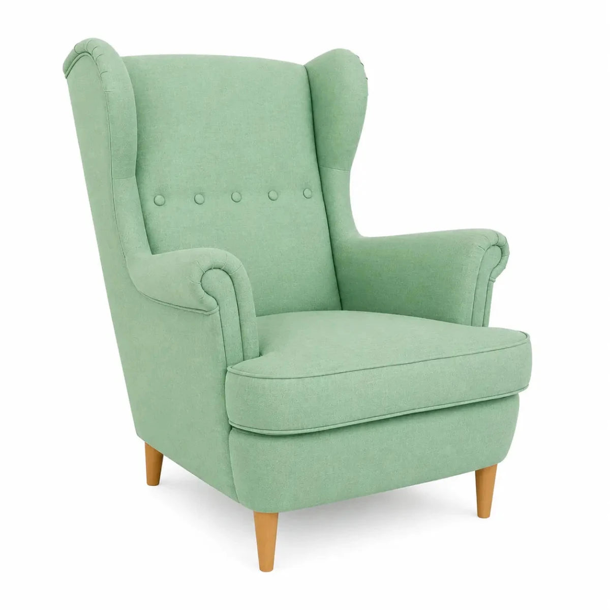 IKEA STRANDMON Wing Chair | Light Green - used 6 months - Al Thahani Furniture