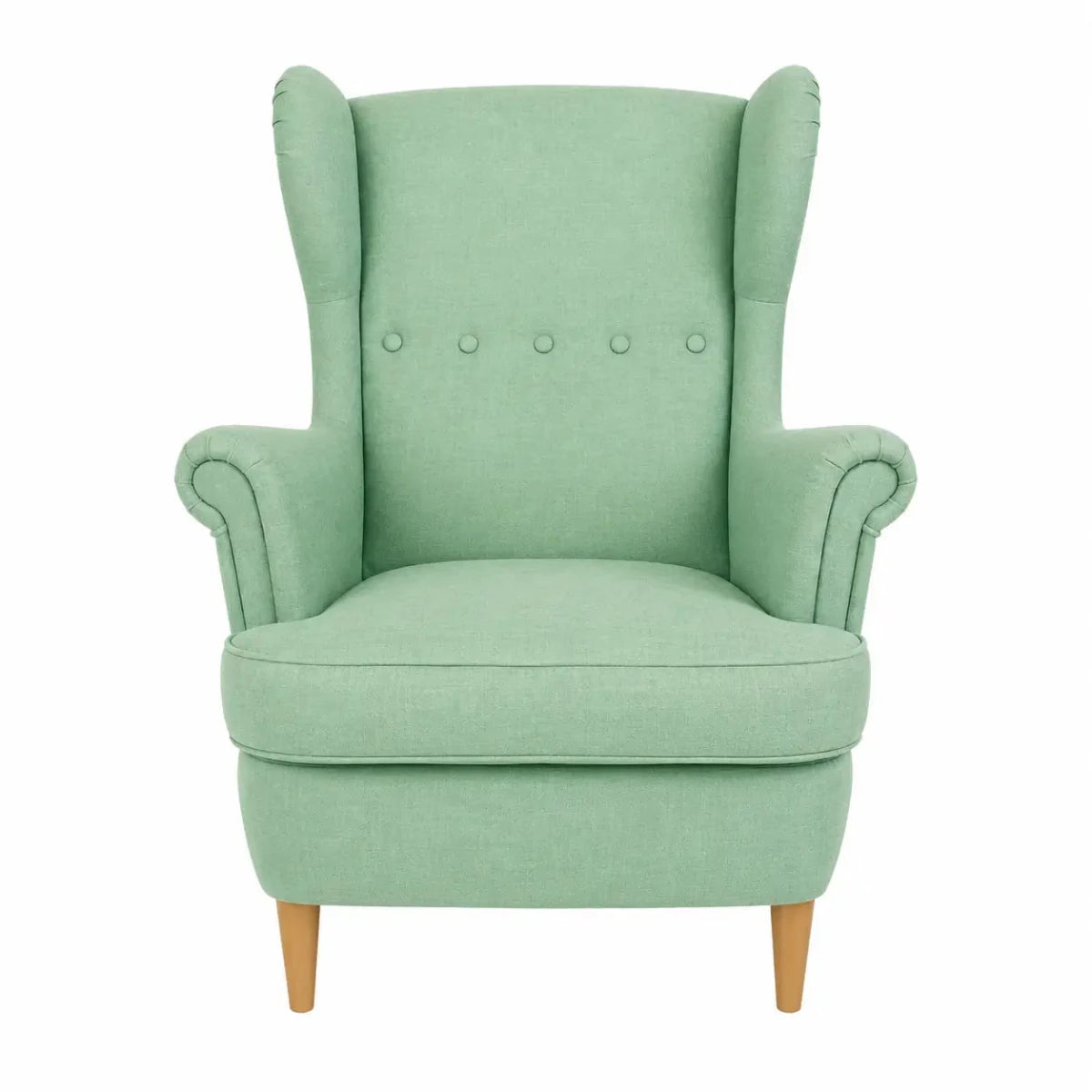IKEA STRANDMON Wing Chair | Light Green - used 6 months - Al Thahani Furniture