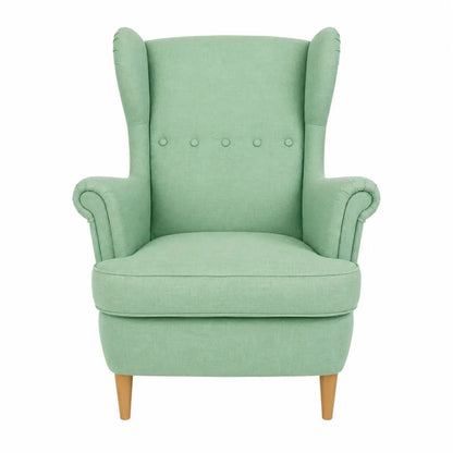 IKEA STRANDMON Wing Chair | Light Green - used 6 months - Al Thahani Furniture