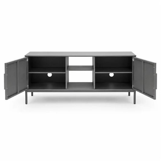 IKEA TULLSTORP TV Bench | Grey, 114x35x53 cm - used 3 months - Al Thahani Furniture