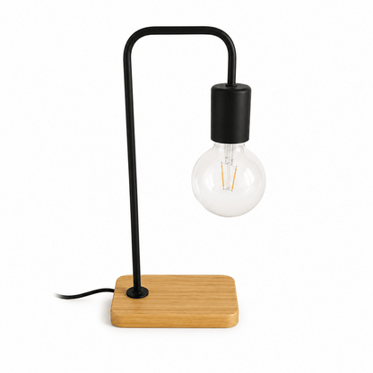 IKEA TVÄRHAND Black & Bamboo Table Lamp - Al Thahani Furniture