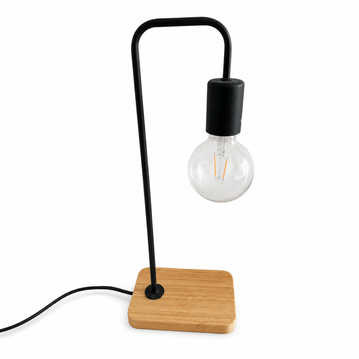 IKEA TVÄRHAND Black & Bamboo Table Lamp - Al Thahani Furniture