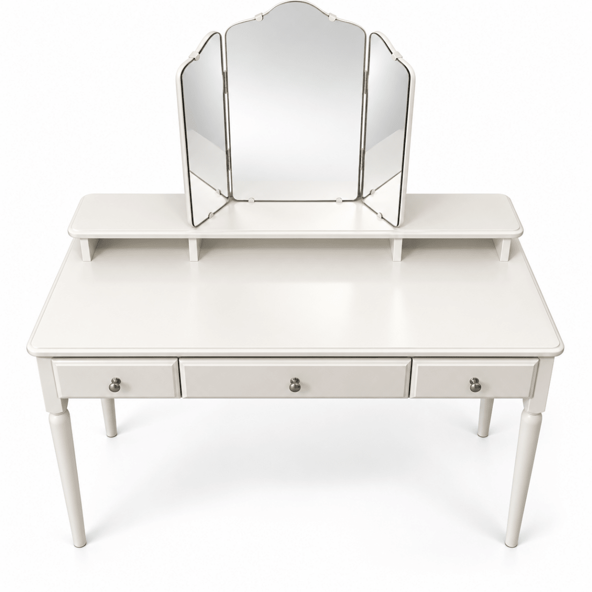 IKEA TYSSEDAL 3-Drawer Dressing Table with Tri-Fold Mirror – White - Al Thahani Furniture