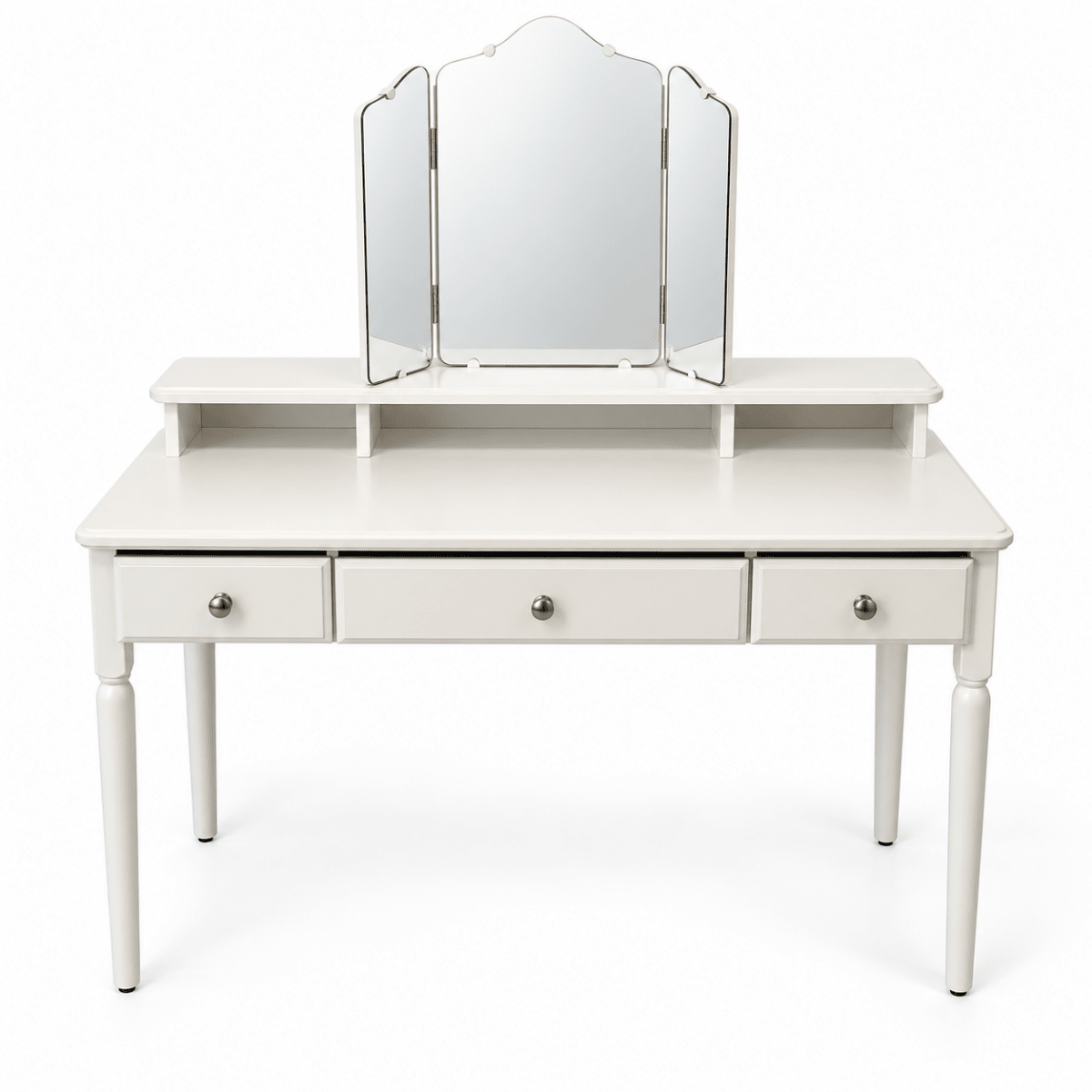 IKEA TYSSEDAL 3-Drawer Dressing Table with Tri-Fold Mirror – White - Al Thahani Furniture