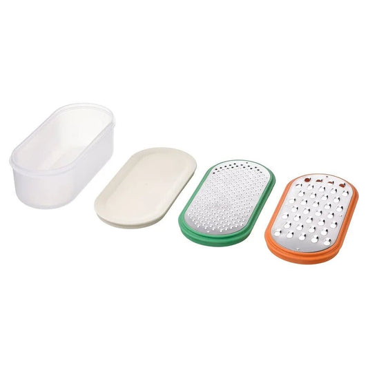 IKEA UPPFYLLD Grater Set with Container | 4 Mixed Colors | Stainless Steel - althahanifurniture