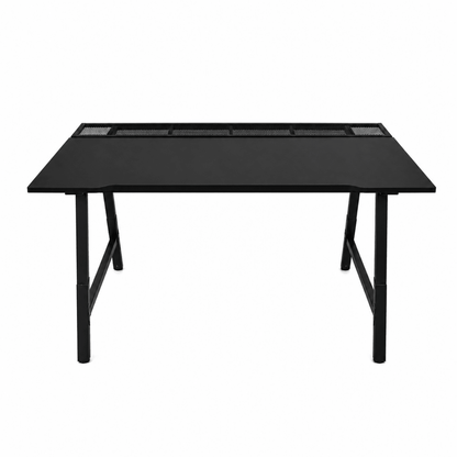 IKEA UTESPELARE Gaming Desk | Black, 160x80 cm, Adjustable Height, Cable Management - used 7 months - Al Thahani Furniture