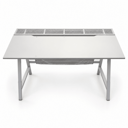 IKEA UTESPELARE Gaming Desk with Cable Management – Light Grey – 160 × 80 cm - Al Thahani Furniture