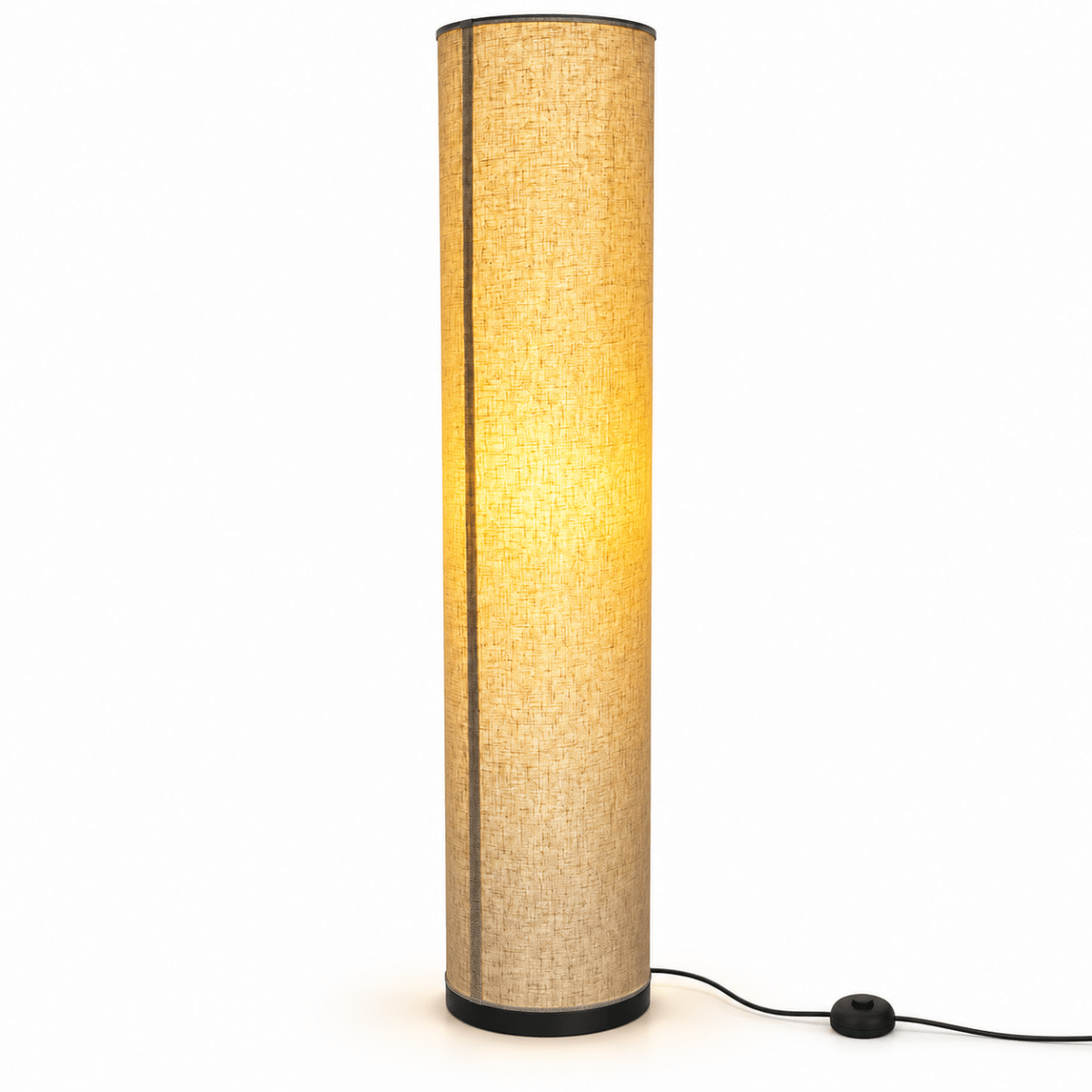 IKEA VIDJA Floor Lamp – 138 cm – White Textile Shade - Al Thahani Furniture