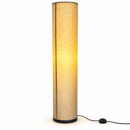 IKEA VIDJA Floor Lamp – 138 cm – White Textile Shade - Al Thahani Furniture