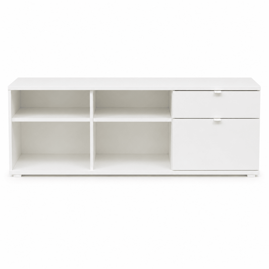 IKEA VIHALS TV Bench | White, 176.3x37x50 cm - used 5 months - Al Thahani Furniture