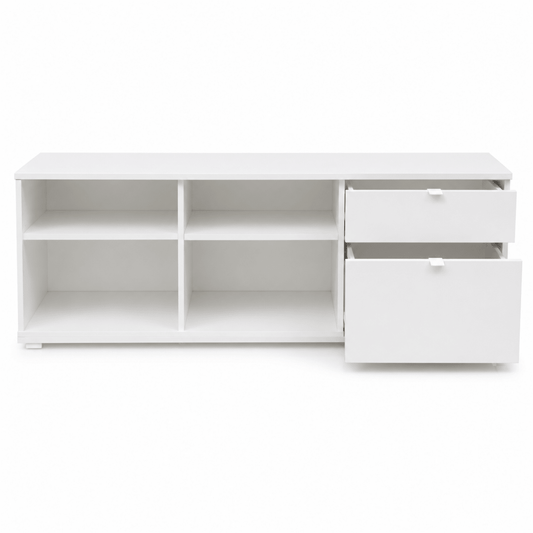 IKEA VIHALS TV Bench | White, 176.3x37x50 cm - used 5 months - Al Thahani Furniture