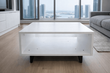 IKEA White Square Coffee Table | Modern Minimalist | Durable Wood - althahanifurniture