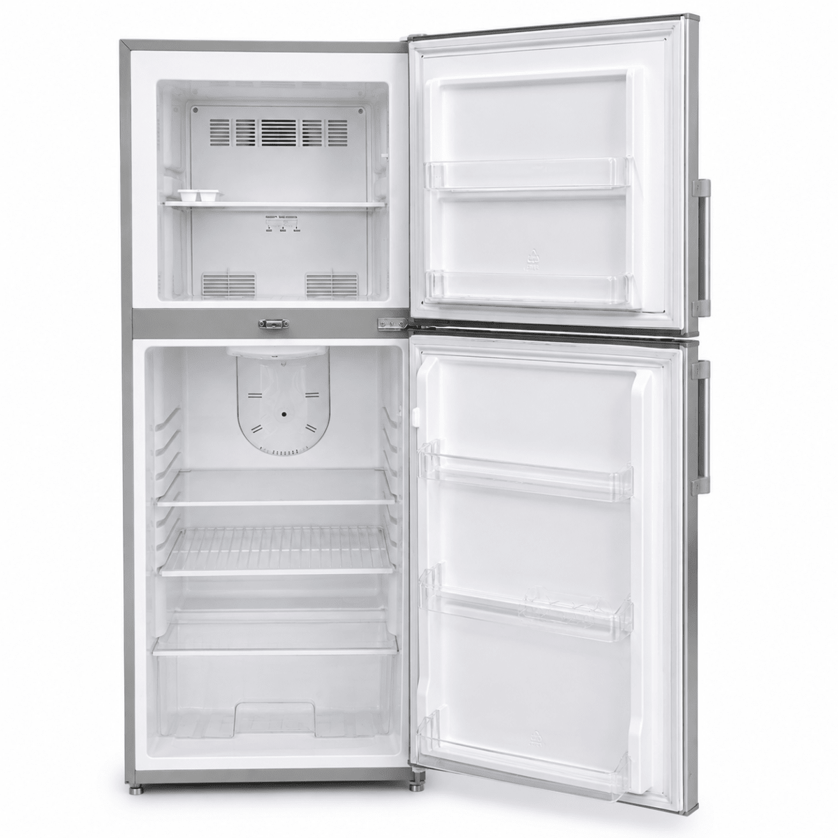 Ikon IK-200FW 200L Frost-Free Double-Door Refrigerator – Silver - Al Thahani Furniture
