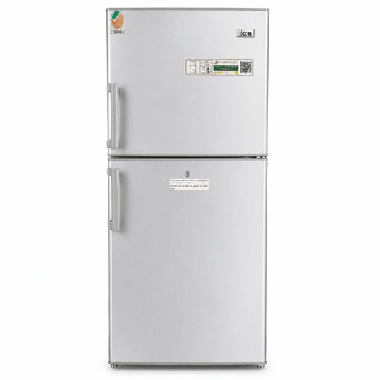 Ikon IK-200FW 200L Frost-Free Double-Door Refrigerator – Silver - Al Thahani Furniture