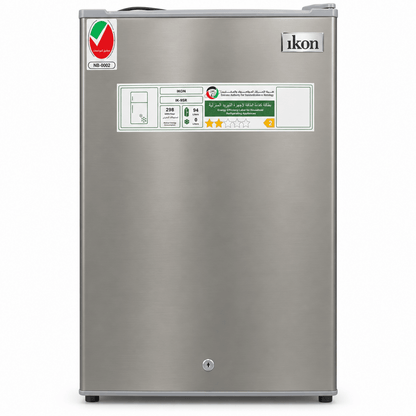 Ikon IK-95R Single-Door Refrigerator – 94L – Silver - Al Thahani Furniture
