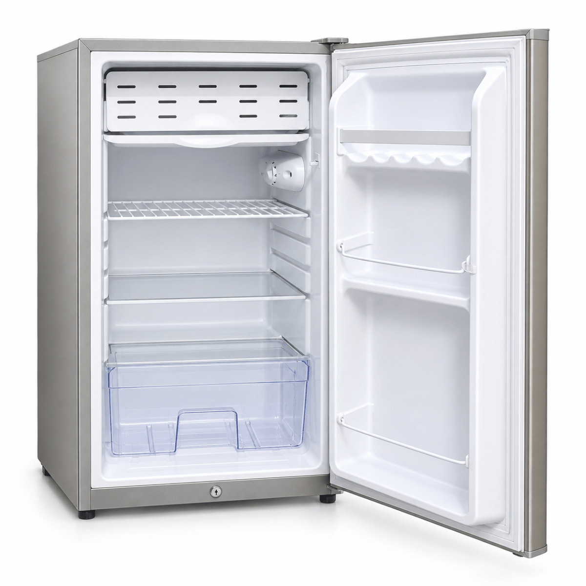 Ikon IK-95R Single-Door Refrigerator – 94L – Silver - Al Thahani Furniture
