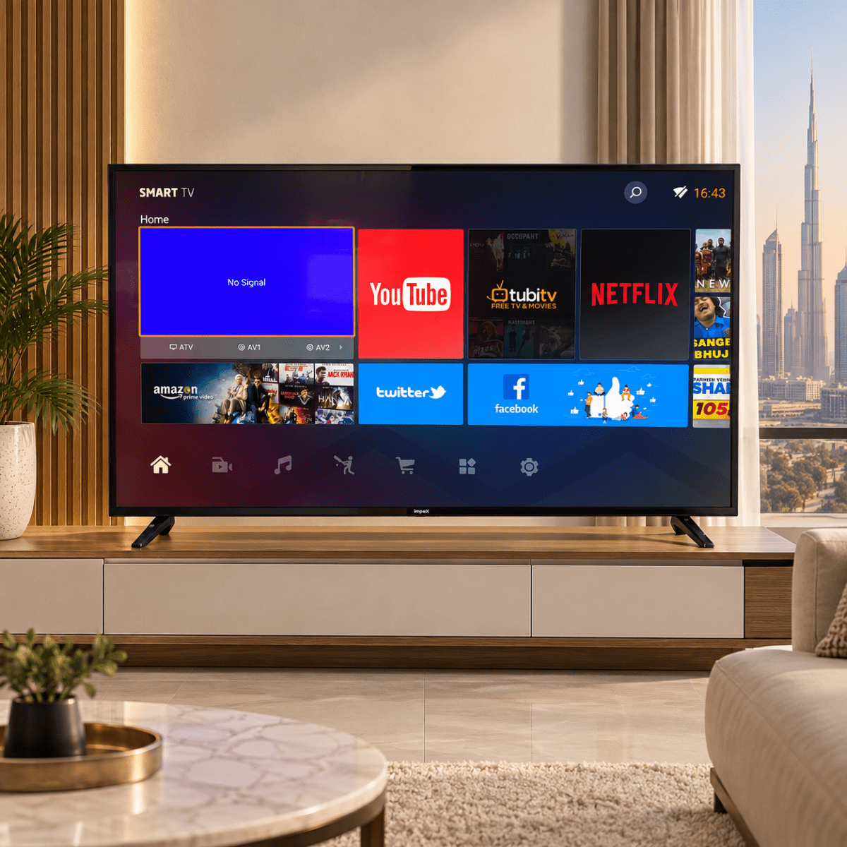 Impex GLORIA 58 SMART 58-Inch 4K UHD Android Smart LED TV – Black - Al Thahani Furniture