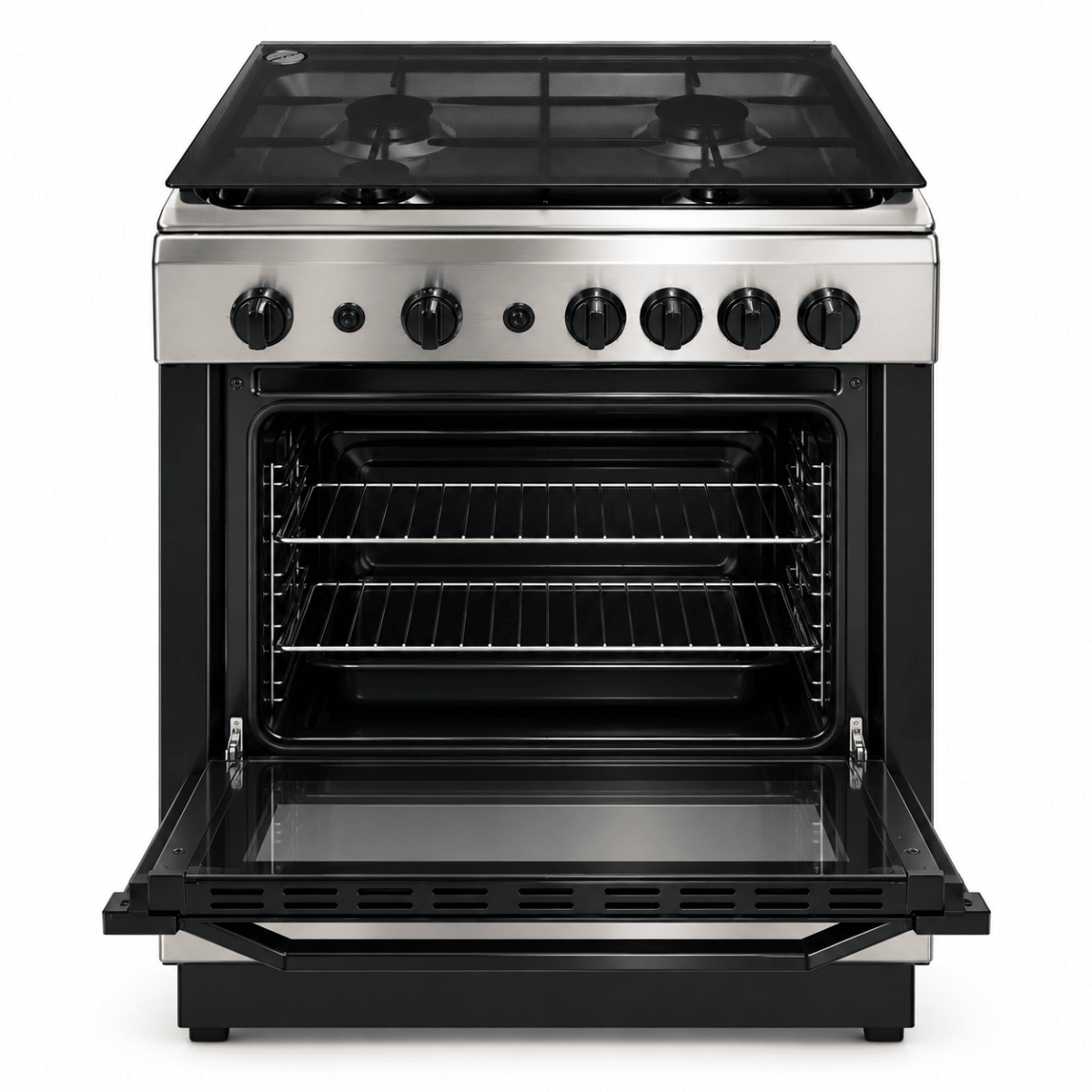 Indesit 4-Burner Freestanding Gas Cooker with Oven – 60 × 60 cm – Stainless Steel - Al Thahani Furniture