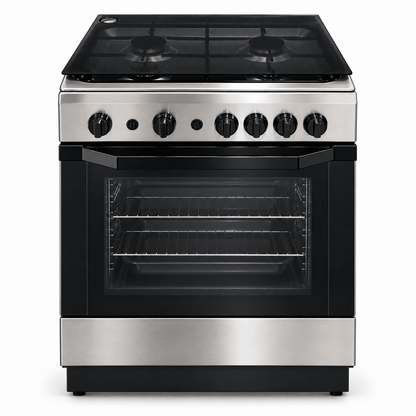 Indesit 4-Burner Freestanding Gas Cooker with Oven – 60 × 60 cm – Stainless Steel - Al Thahani Furniture