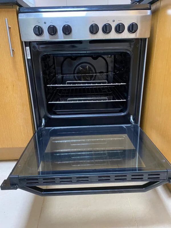 Indesit 60cm Freestanding Electric Cooker | Stainless Steel | Fan Oven - althahanifurniture