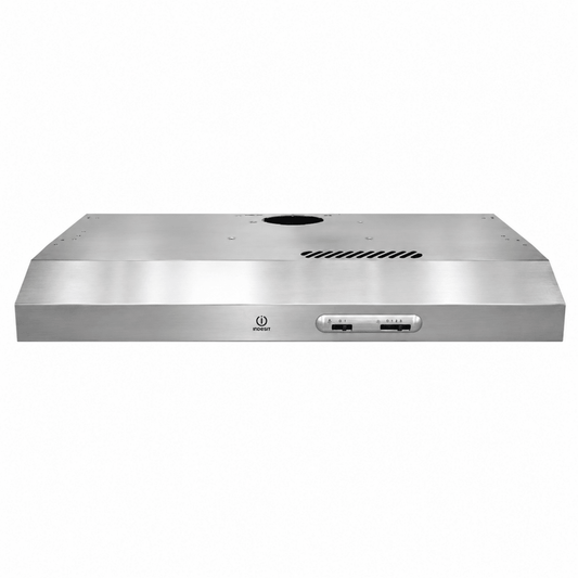 Indesit ISLK 96 LS X 90cm Freestanding/Visor Cooker Hood | Stainless Steel - used 8 months - Al Thahani Furniture