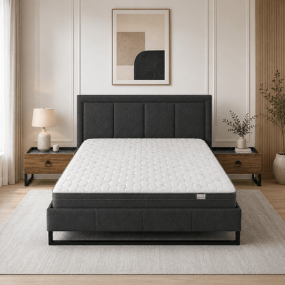 Indus 6-Piece King Bed Set without mattress - 180x200 cm - used 5 months - Al Thahani Furniture