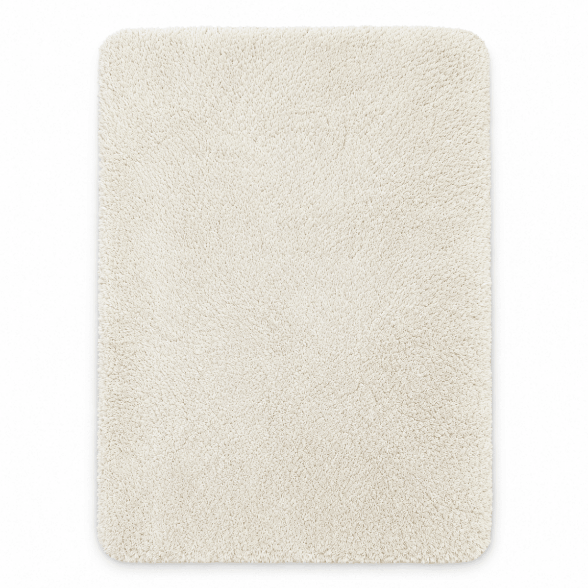 Ivory High-Pile Shaggy Area Rug – Soft Plain Design - Al Thahani Furniture
