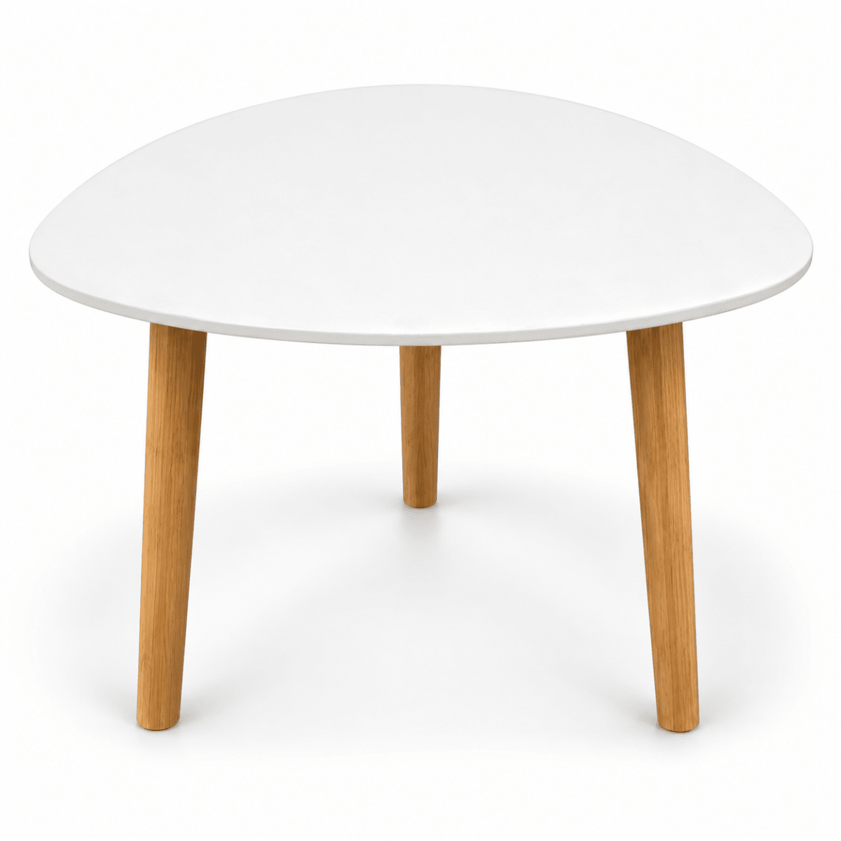 JYSK TAPS End Table – 40 × 40 cm – White & Natural Bamboo - Al Thahani Furniture