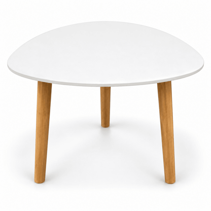 JYSK TAPS End Table – 40 × 40 cm – White & Natural Bamboo - Al Thahani Furniture