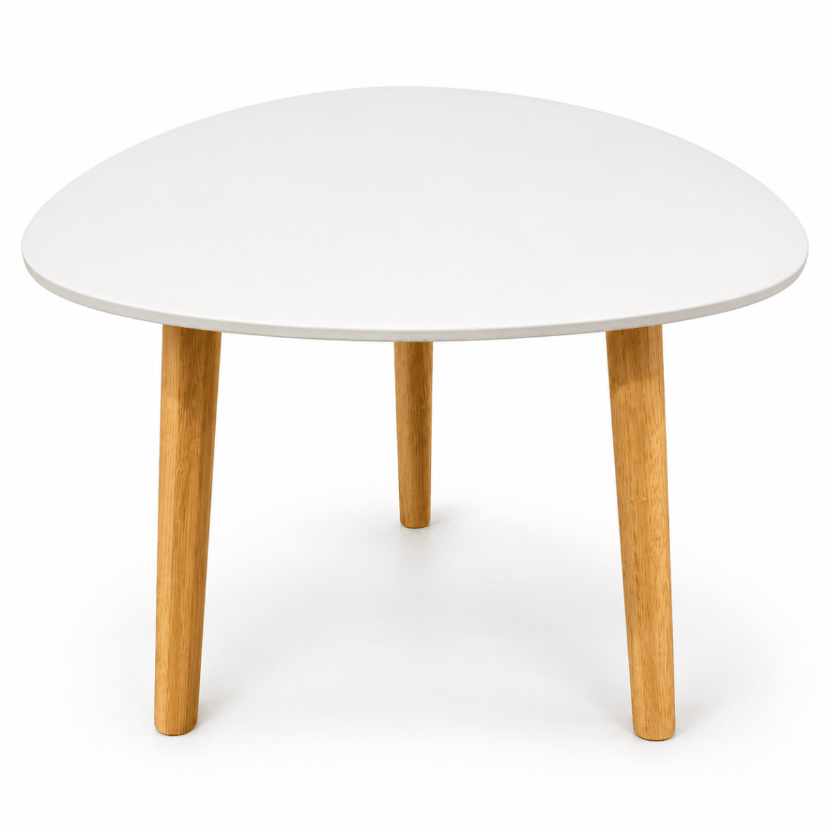 JYSK TAPS End Table – 40 × 40 cm – White & Natural Bamboo - Al Thahani Furniture