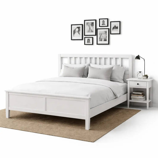 KEA HEMNES King Bed Set with HEMNES Chest of 8 Drawers – 180x200 cm– Used 5 Months (Excellent Condition) - althahanifurniture
