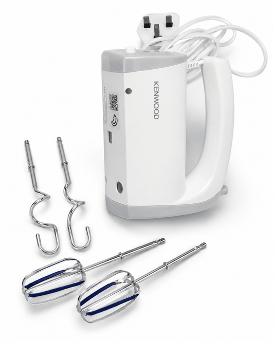 Kenwood HMP20.000WH Hand Mixer with Beaters & Dough Hooks – 300W – White - Al Thahani Furniture