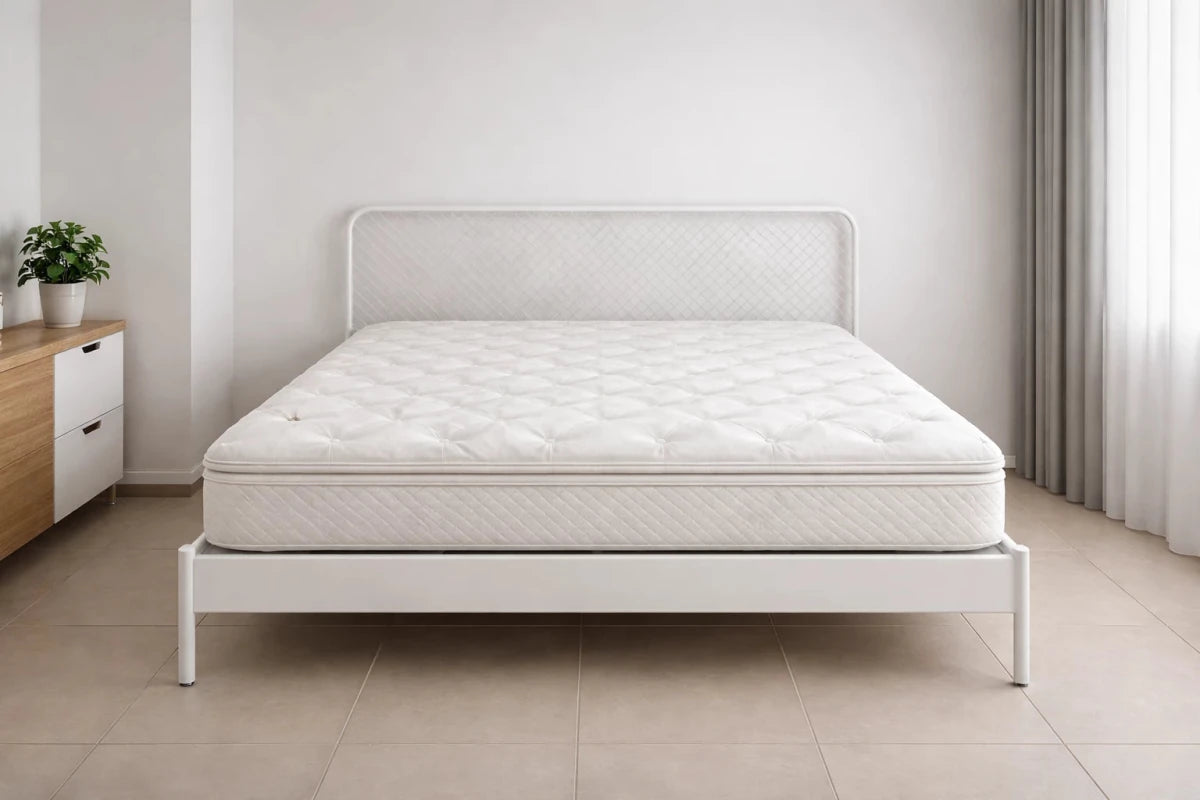 King Bed & Mattress Set – Metallic Frame – 180x200 cm – Premium Mattress Included - althahanifurniture