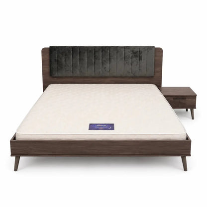 King Bed Set with Upholstered Headboard, Nightstand & Dresser , 180x200 cm - used 5 months - Al Thahani Furniture