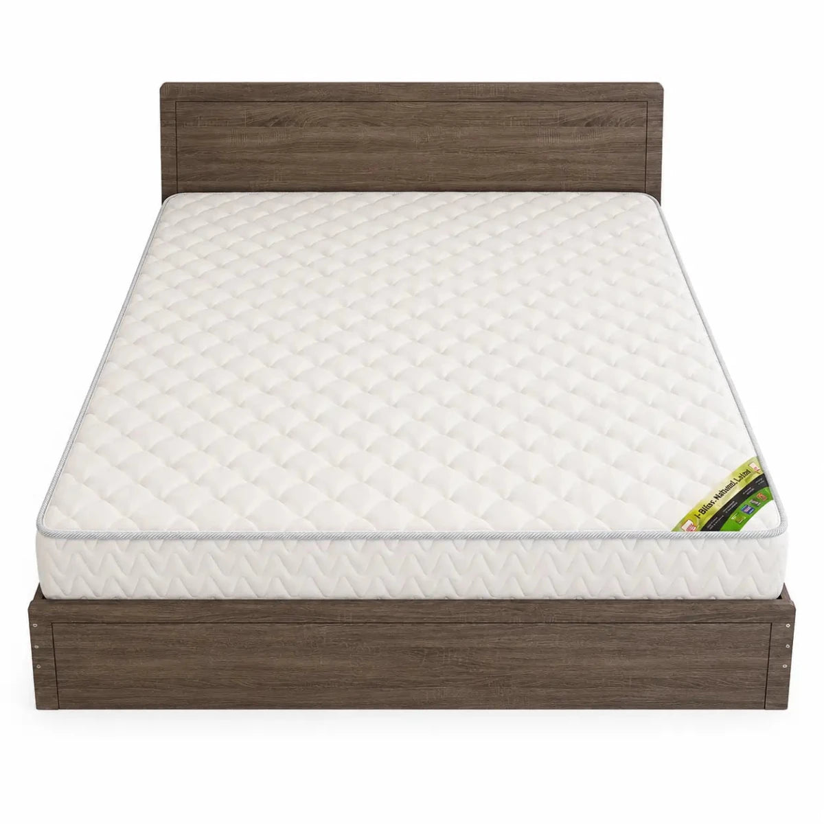 King Bed with Mattress | Dark Walnut Finish, 180x200 - used 8 months - Al Thahani Furniture
