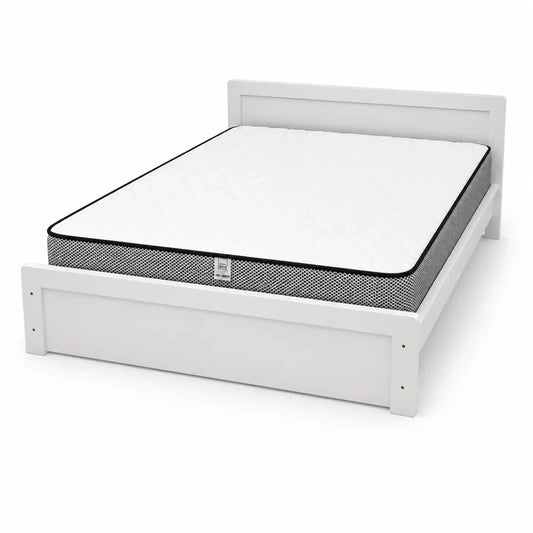 King Bed with Mattress | White, 180x200 cm - used 6 months - Al Thahani Furniture